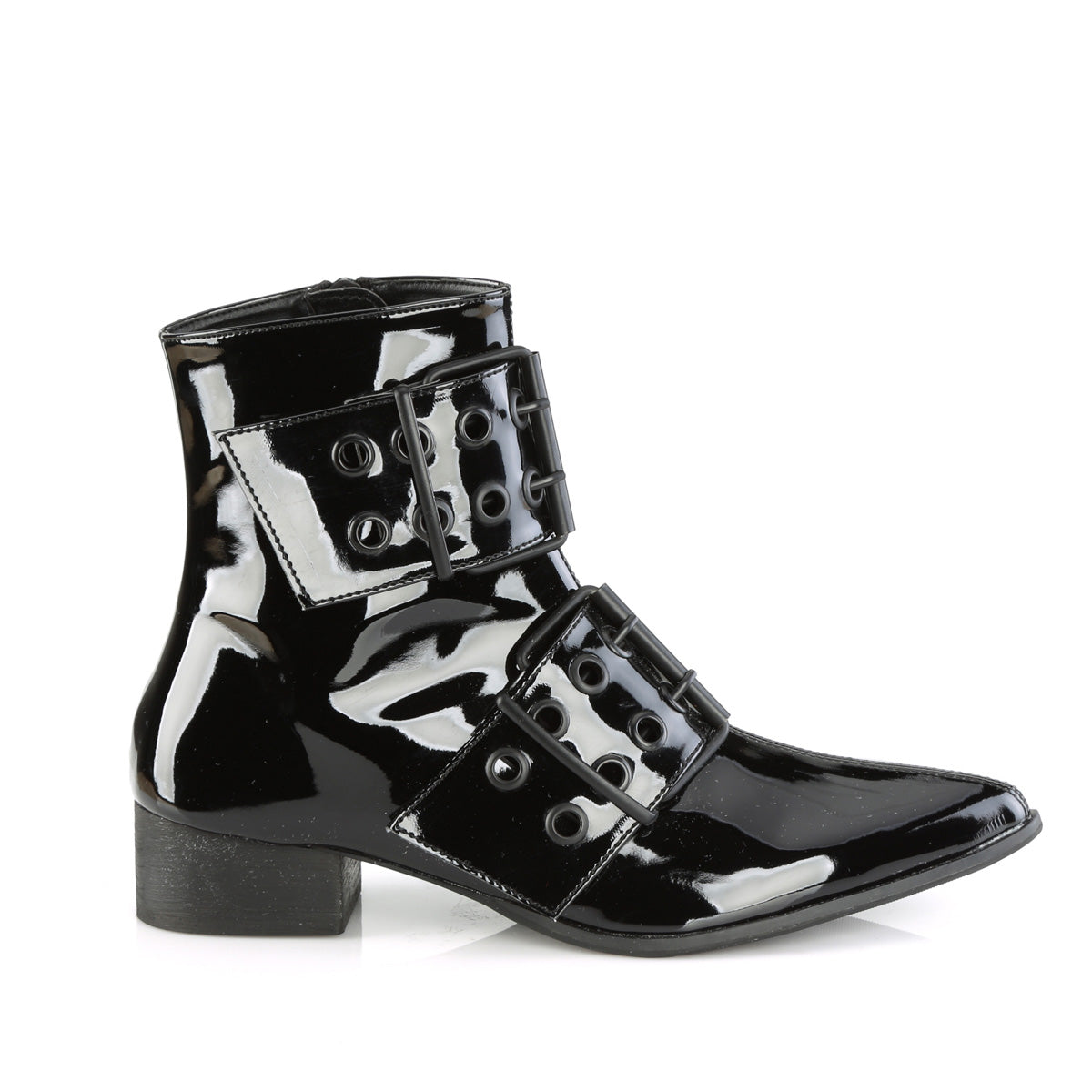 WARLOCK-55 Demonia Black Patent Unisex Platform Shoes & Boots (Alternative Footwear)