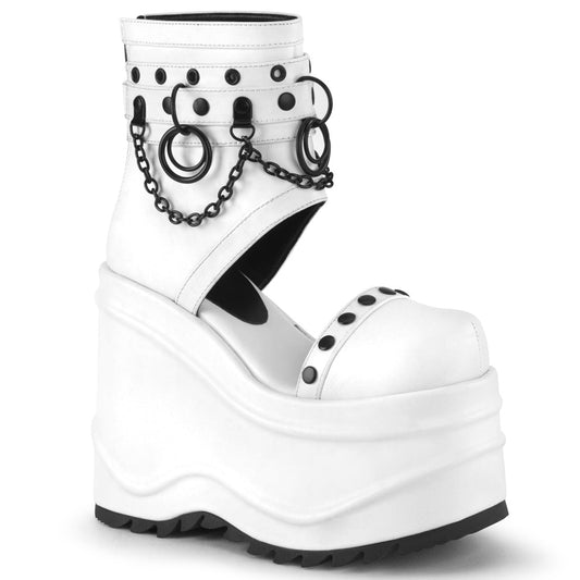 WAVE-22 Alternative Footwear Demonia Women's Sandals Wht Vegan Leather