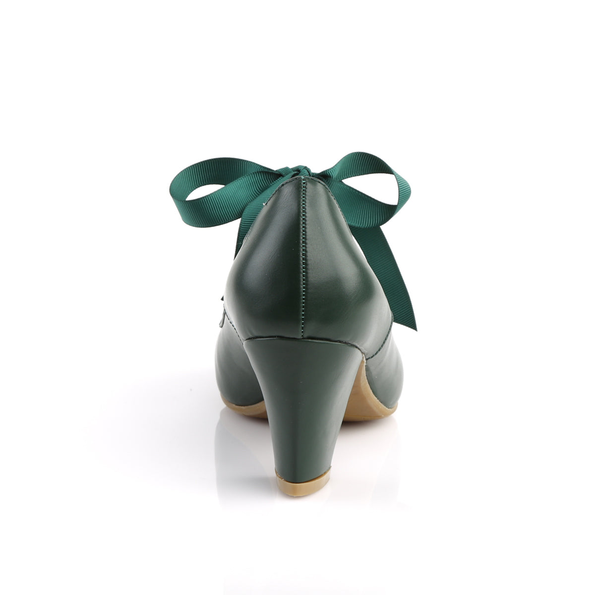 WIGGLE-32 Pin Up Couture Dark Green Faux Leather Single Soles (Sexy Shoes)