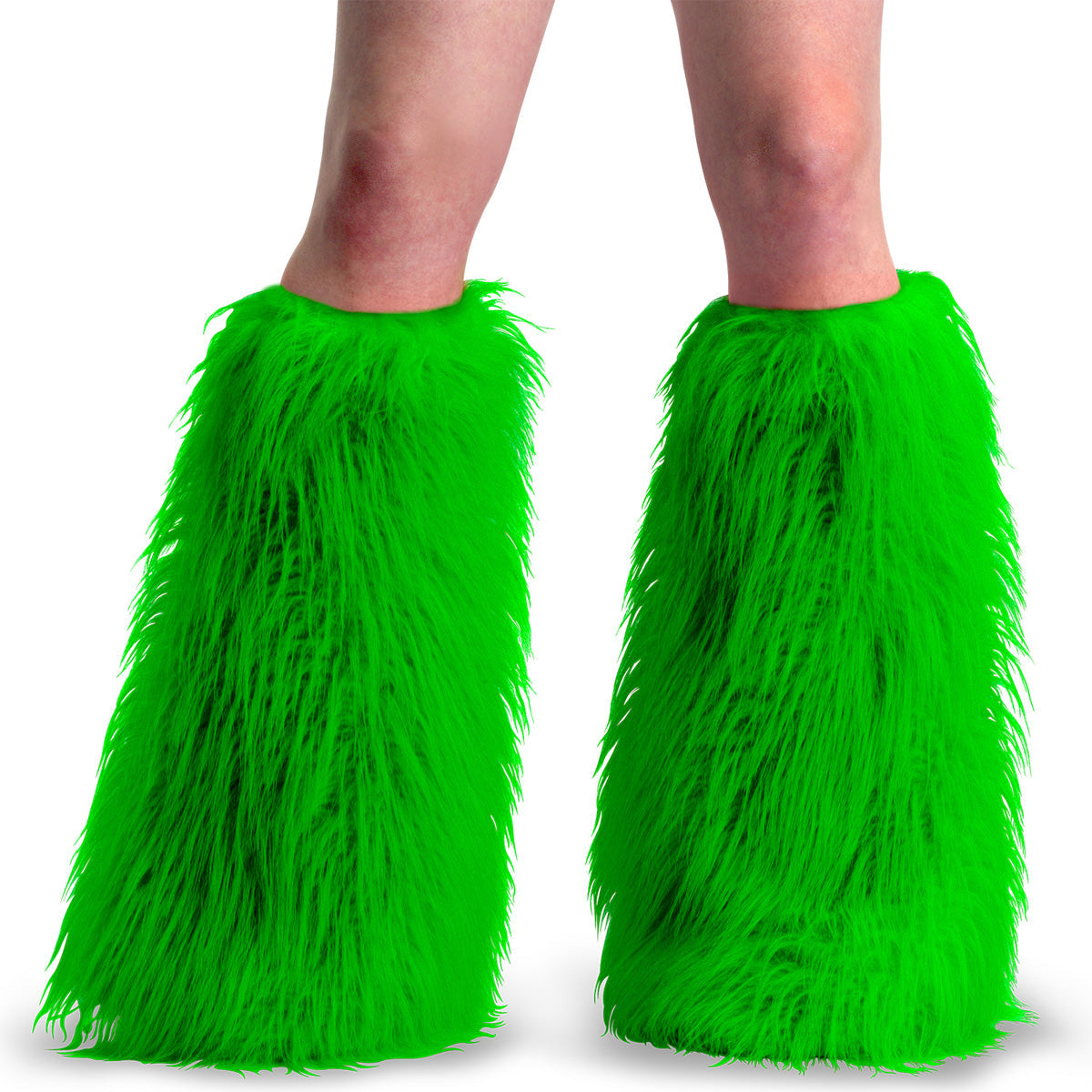 YETI-08 Alternative Footwear Demonia Clothing Neon Green Faux Fur