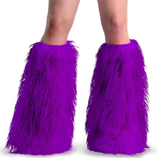 YETI-08 Alternative Footwear Demonia Clothing Purple Faux Fur